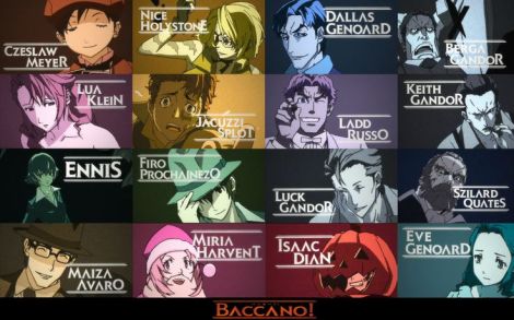 Alguns personagens do anime